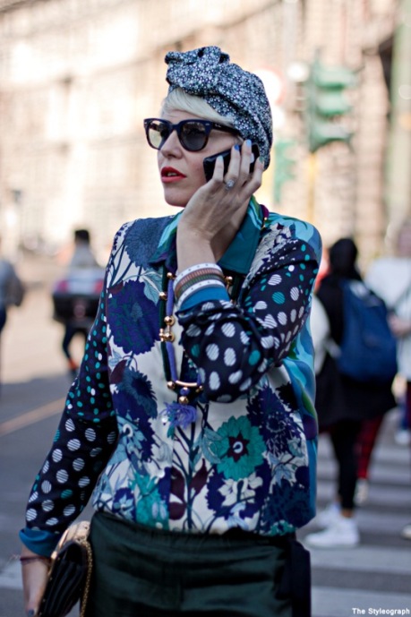 Milano+Fashion+Week+Street+Style+Elisa+Nalin+Floral+Print